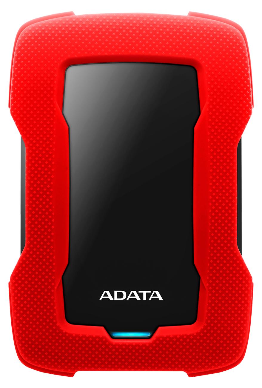 Внешний жесткий диск/ Portable HDD 2TB ADATA HD330 (Red), Silicone, USB 3.2 Gen1, 133x89x16mm, 190g /3 года/, AHD330-2TU31-CRD