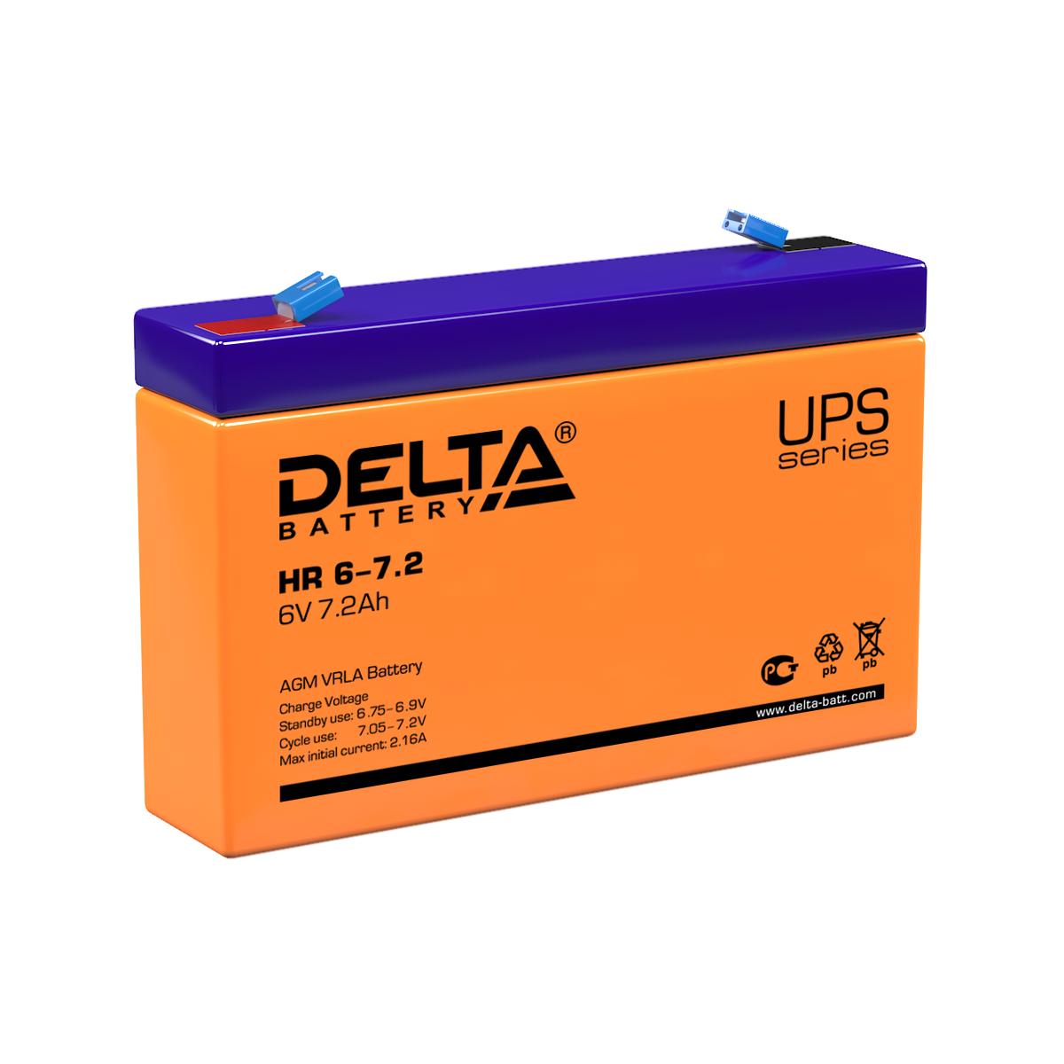 Аккумуляторная батарея DELTA BATTERY HR 6-7.2, 4614010180019