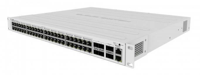 MikroTik CRS354-48P-4S+2Q+RM Коммутатор управляемый L3, 48x1Гбит/с, SFP+ 4x10 Гбит/с, QSFP+ 2x40 Гбит/с, 48хPoE+