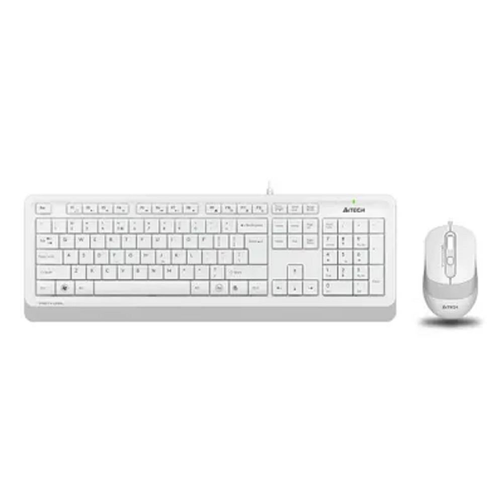 Клавиатура + мышь A4Tech Fstyler F1010 клав:белый/серый мышь:белый/серый USB Multimedia [1147556], F1010 WHITE