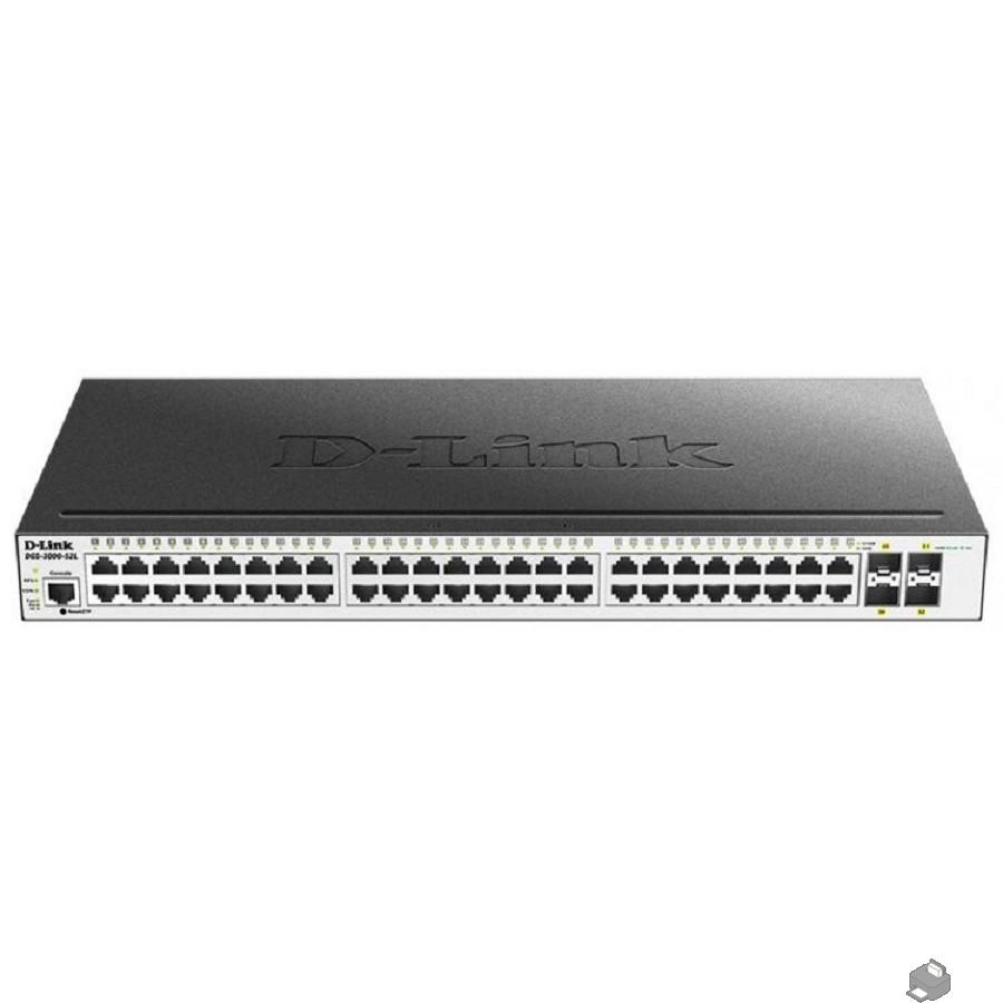 D-Link DGS-3000-52L/B1A Управляемый L2 коммутатор с 48 портами 10/100/1000Base-T и 4 портами 1000Base-X SFP