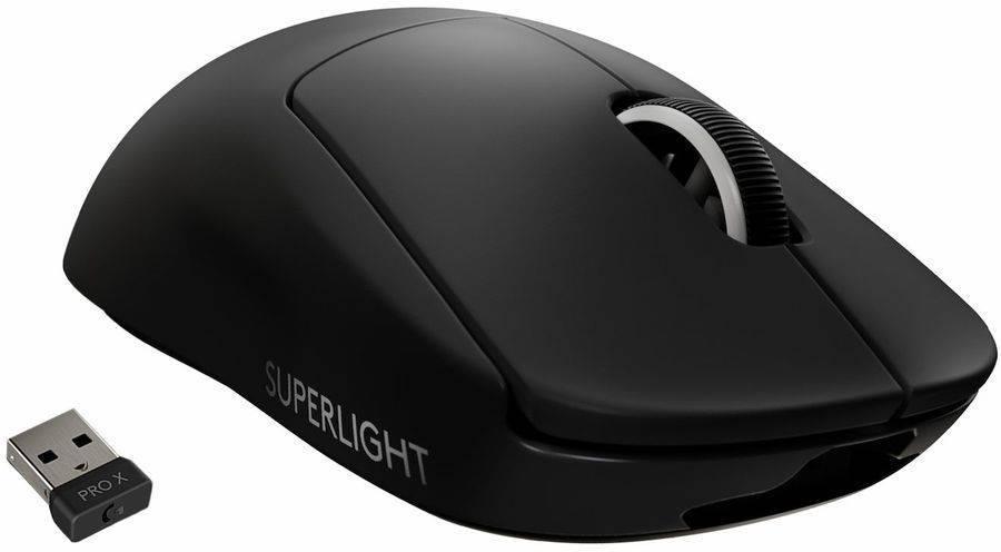 Logitech Мышь беспроводная, игровая G Pro X Superlight, оптическая, 25600 dpi, ускорение 40 G, Li-Ion, USB, черный., 910-005880