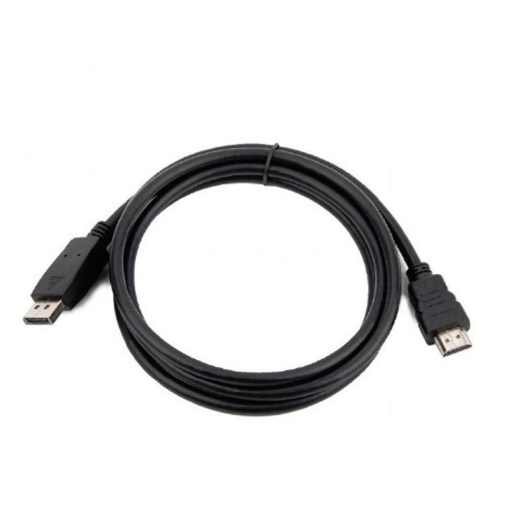 Bion Кабель DisplayPort - HDMI, 20M/19M, однонаправленный конвертор сигнала с DisplayPort в HDMI, 4K@30Hz, экран, 1.8 м, черный [BXP-CC-DP-HDMI-018]