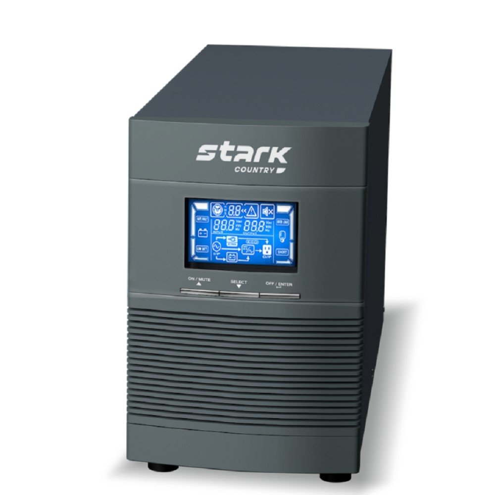 ИБП STARK SC 3000 ONLINE ONE {3000ВА/3000Вт, Online, на пол, 110-300В, 3хЕВРО, Smart-slot/USB/RS232/EPO, БЕЗ АКБ - внеш 8x 4,5-240Ач}{00-00017191}