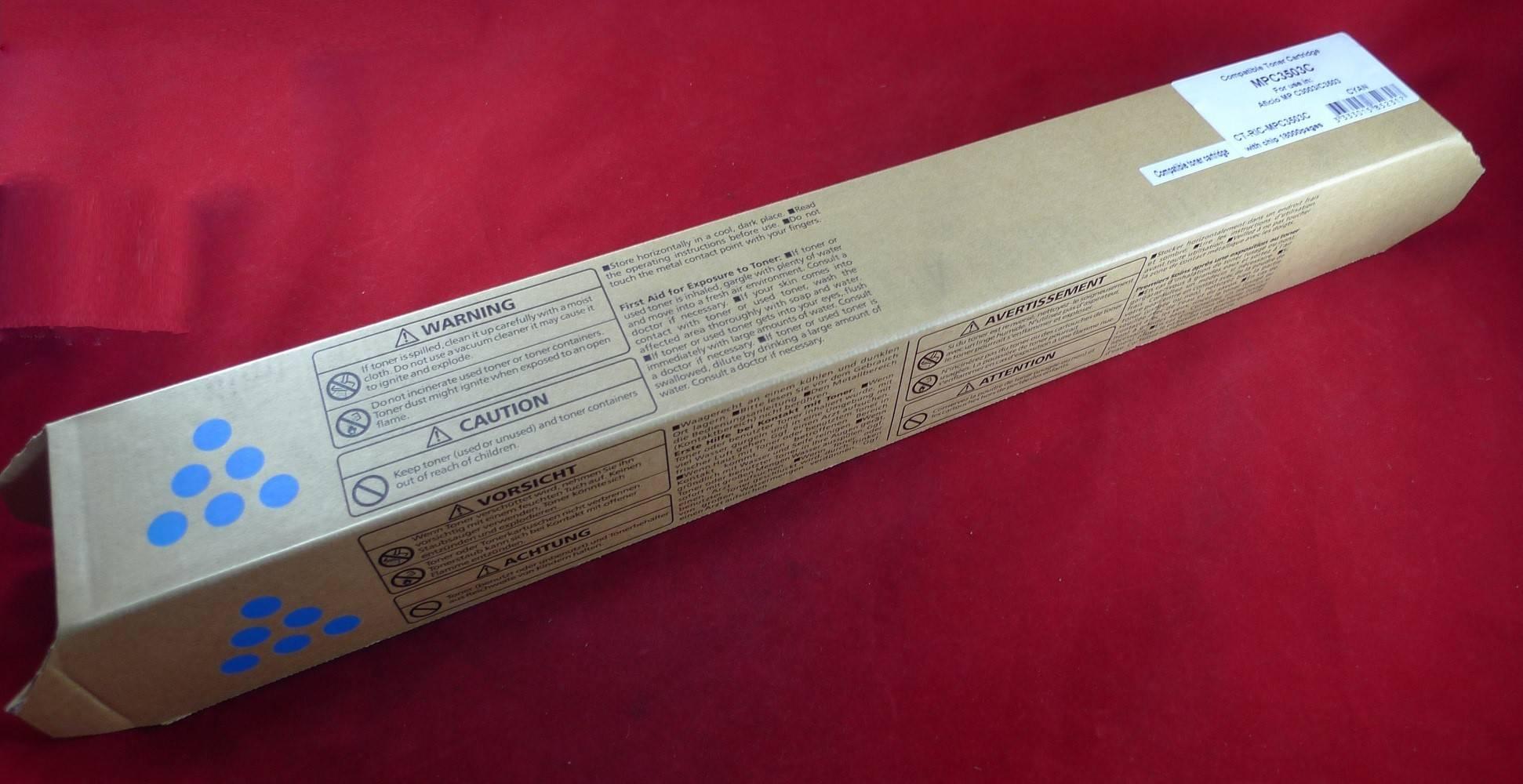 Тонер-картридж Ricoh Aficio MP C3003/C3004/C3503/C3504 cyan, type MPC3503E 18K (туба, 350г) ELP Imaging®, MPC3503C