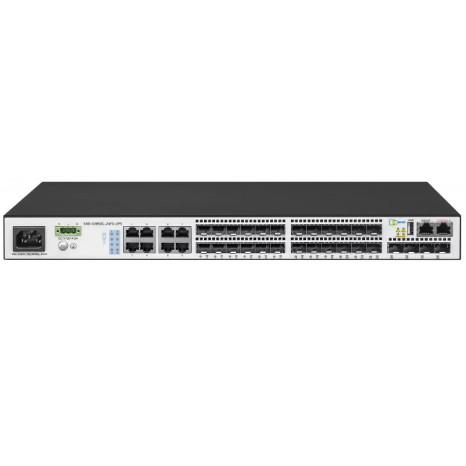 SNR SNR-S3850G-24FX-UPS Управляемый коммутатор уровня 3, 16 портов 100/1000Base-X SFP, 8 портов Combo 10/100/1000Base-T|100/1000Base-X SFP, 4 порта 1/10G SFP+, разъем для АКБ 12V с возможностью заряда