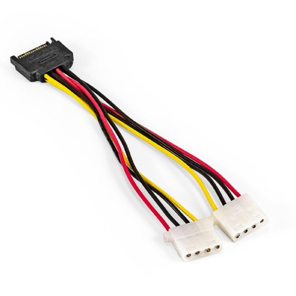 Exegate EX294795RUS Кабель питания SATA ExeGate EX-CC-SATAM2MF-0.15 (15pin M/2xMolex F, 0,15м)