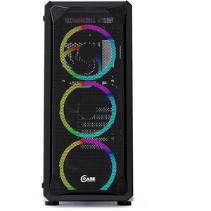 Powercase CMIZB-L4 Корпус Mistral Z4 Mesh LED, Tempered Glass, 4x 120mm 5-color fan, чёрный, ATX  (CMIZB-L4)