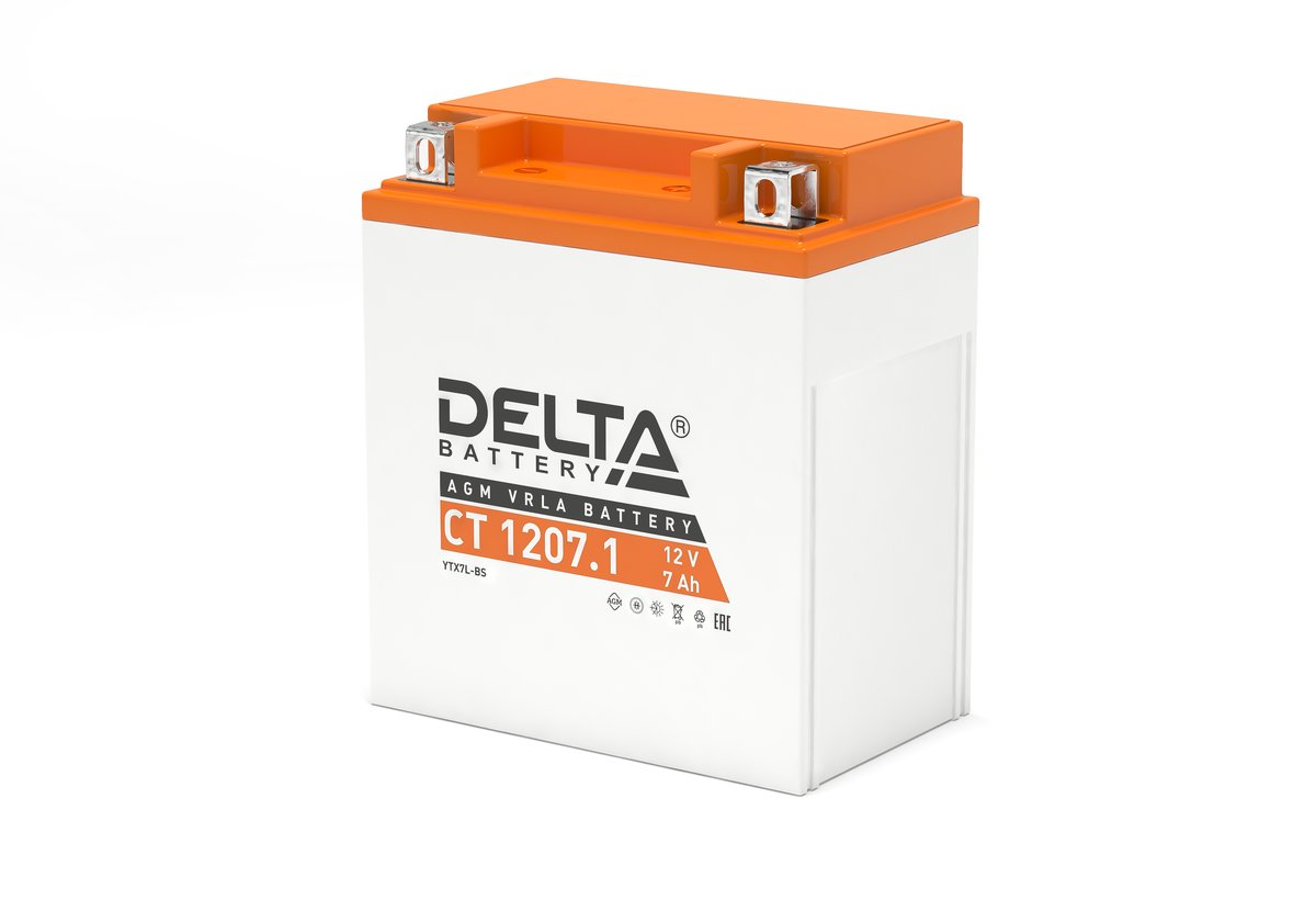 Аккумулятор DELTA BATTERY CT 1207.1 обратная полярность 7 Ач, 3401010030009