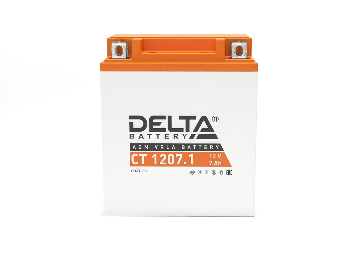 Аккумулятор DELTA BATTERY CT 1207.1 обратная полярность 7 Ач, 3401010030009