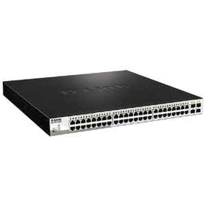D-Link DGS-1210-52MPP/E2A PROJ Управляемый L2 коммутатор с 48 портами 10/100/1000Base-T и 4 портами 1000Base-X SFP (порты 1-48 PoE 802.3af/at, PoE-бюджет 740 Вт)
