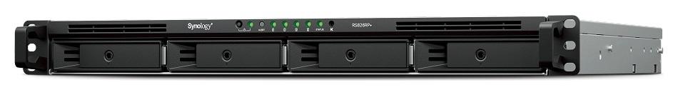 Synology RS826RP+ Сетевое хранилище 4x2.5"/3.5" SATA, Ryzen V1500B, 2GB DDR4, 4x1 Гбит/с, 2xUSB, 1хPCIe Gen3