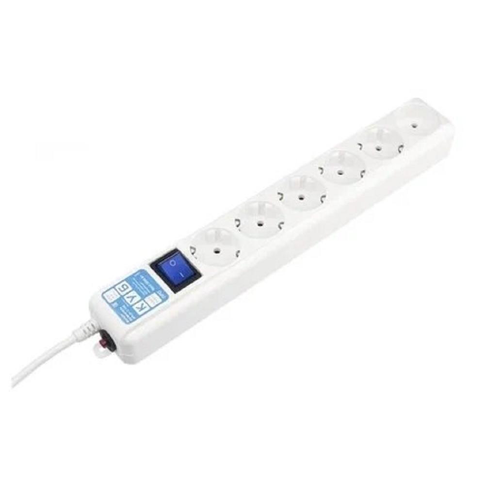 PowerCube Фильтр-удлинитель PRO (SPL6-16-P-3М) 3.0м, 6 розеток,16А, белый