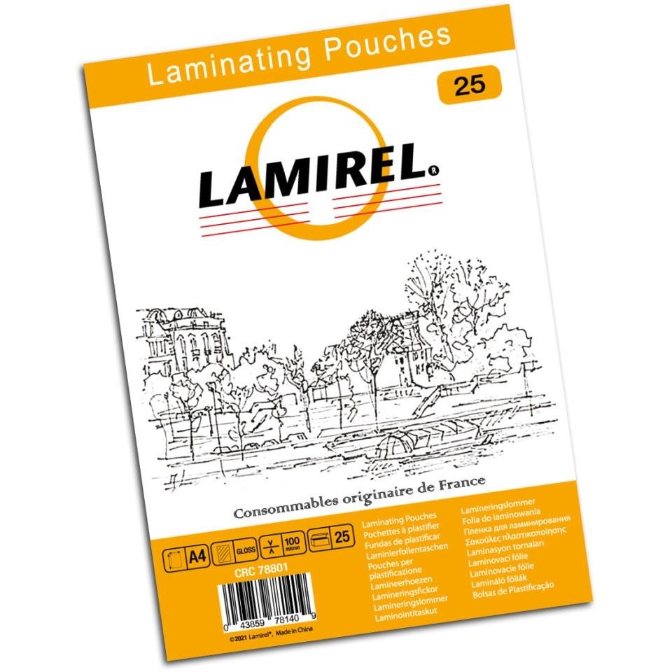 Пленка для ламинирования  Lamirel CRC-78801 (А4, 100мкм, 25 шт.), LA-78801
