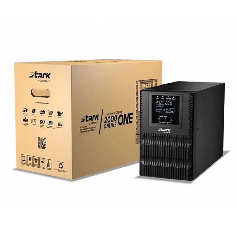 ИБП STARK SC 2000 ONLINE ONE 2000ВА/2000Вт {Online, На пол, 110-300В, 3х ЕВРО, Smart-slot, USB/RS232/EPO, БЕЗ АКБ - внеш 6x от 4,5Ач до 240 Ач}{00-00017190}