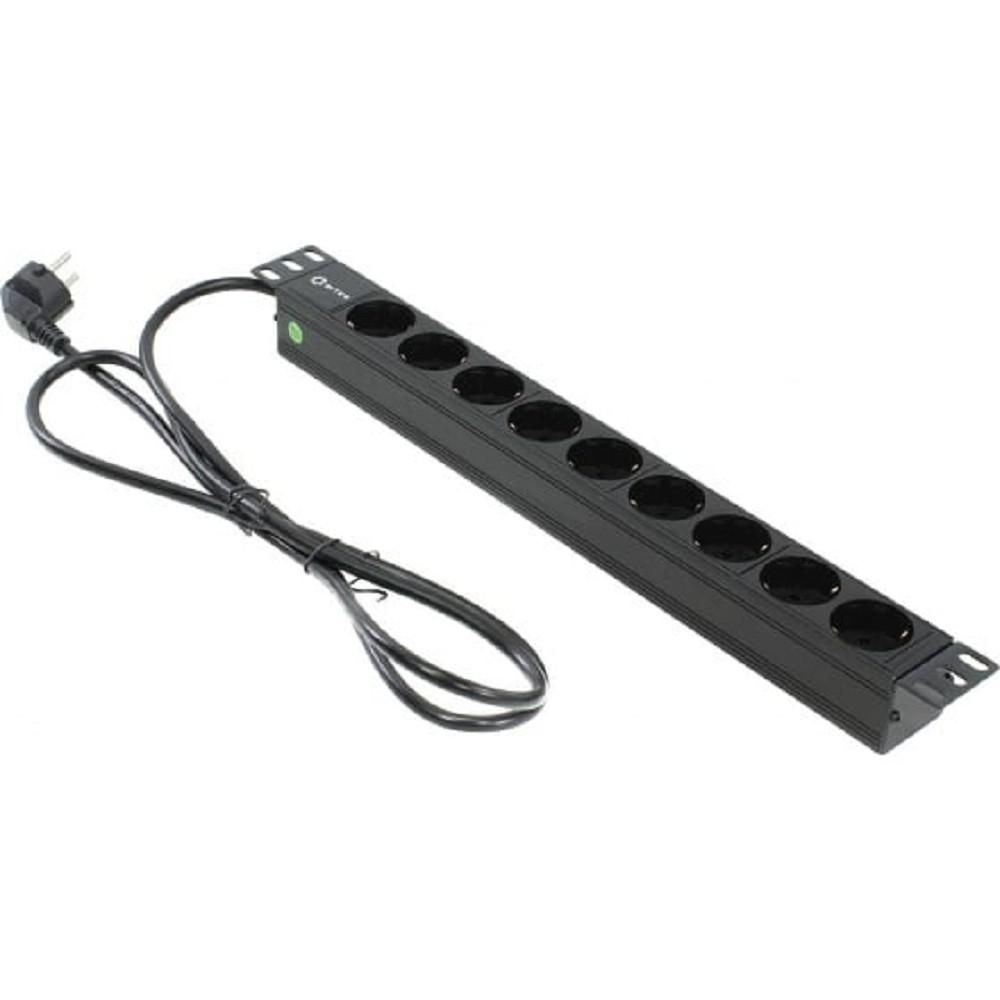 5bites PDU919A-04 Блок розеток  9S / AL / 1U / 19" / 2M*3G*1.5MM2 / VDE