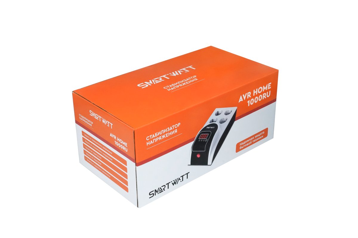 Стабилизатор напряжения SMARTWATT AVR HOME 1000RU, 4512020110001