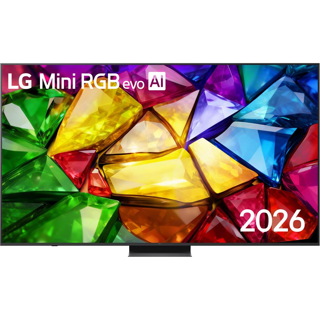 Телевизор ЖК 86'' LG/ 86", Ultra HD, MiniRGB LED, Precision Dimming Technology , Smart TV (WebOS 26), Wi-Fi 5, DVB-T2/C/S2, MR, 120Hz Native (VRR 144Hz), 2.0ch (20W), 3хHDMI, 1хUSB, 2 Pole, черный графит, 2026, 86MRGB86B6A.ARUG