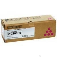 Тонер-картридж тип SP C360HE (5K) малиновый Ricoh SP C360DNw/SP C360SNw/SP C360SFNw/SP C361SFNw, 408186