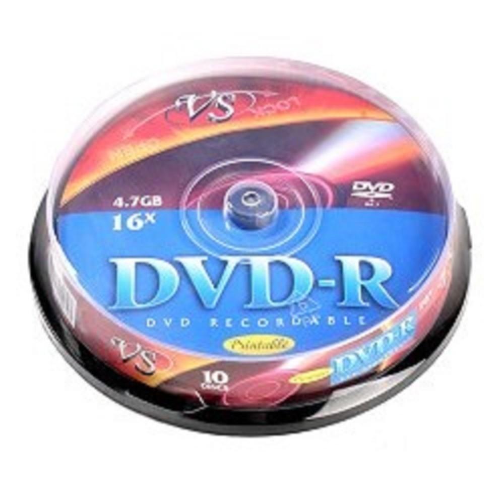 Диски DVD-R VS 4.7Gb, 16x, Cake Box 10шт. (20410), VSDVDRCB1001