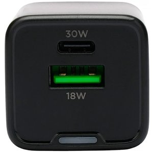 Cablexpert зарядное устройство 30Вт GaN, 3А, QC4.0/PD, 1xUSB, 1xType-C, черный, пакет (MP3A-PC-64)