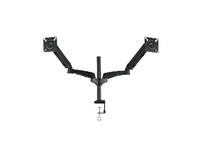 Kromax OFFICE-12 черный  Настольный кронштейн для двух мониторов 15"-32" (до 2х6кг), 20227