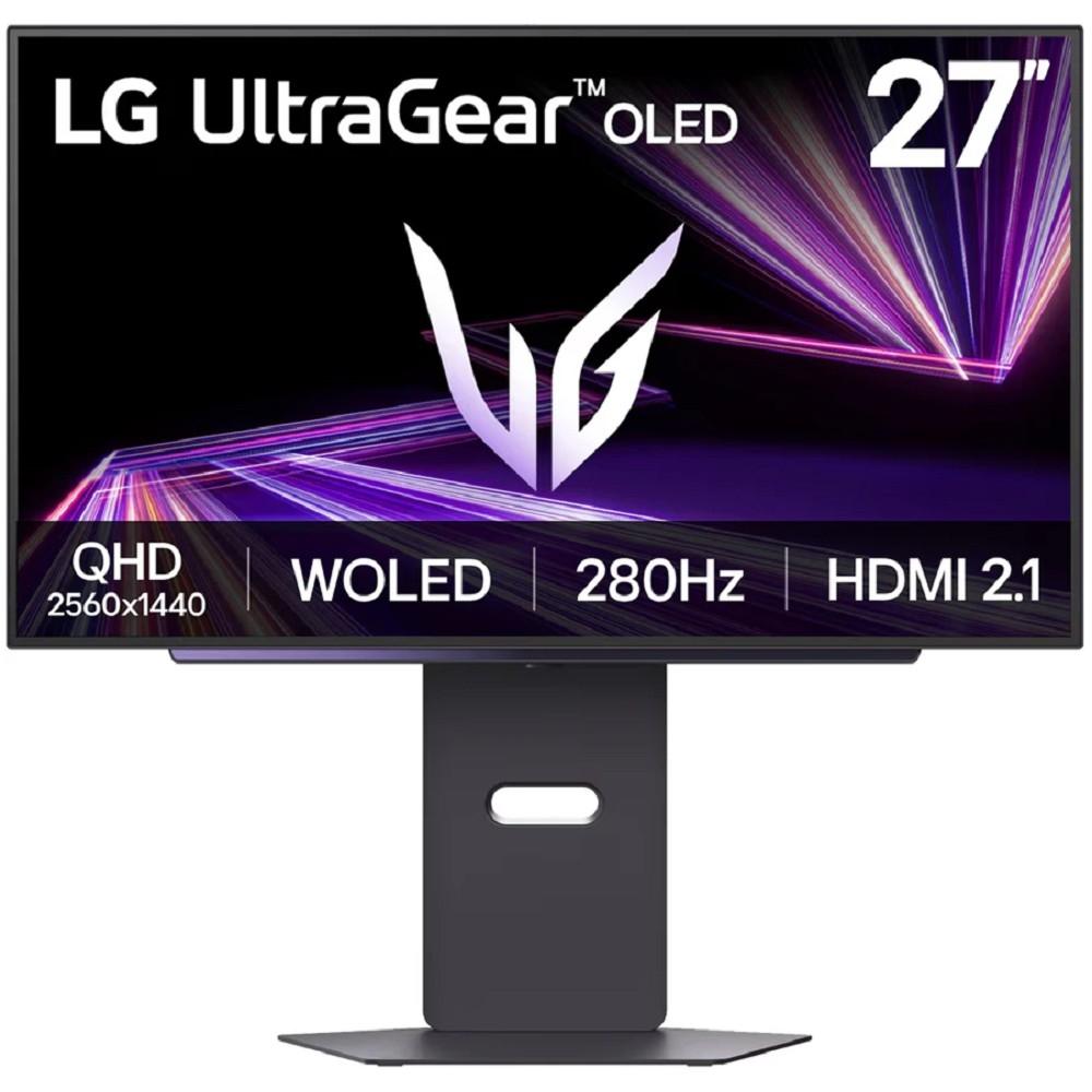 LCD LG 27" 27GX700A-B черный {OLED 2560x1440 280Hz 0.03ms 335cd 178/178 10bit 2xHDMI2.1 DisplayPort1.4 3xUSB3.2 USB-C Pivot FreeSync PremiumPro G-Sync}, 27GX700A-B.ARUZ