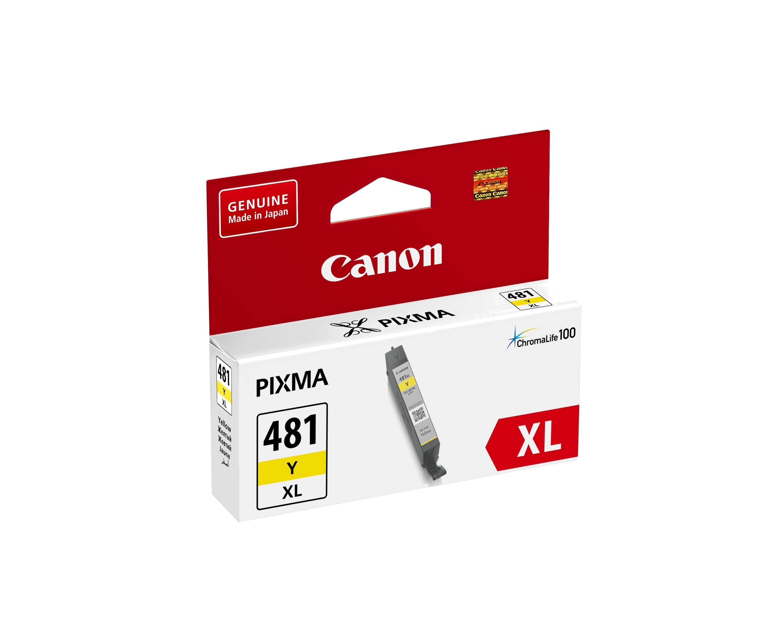 Картридж CANON CLI-481XL Y желтый, увеличенной емкости, 519 стр, 2046C001