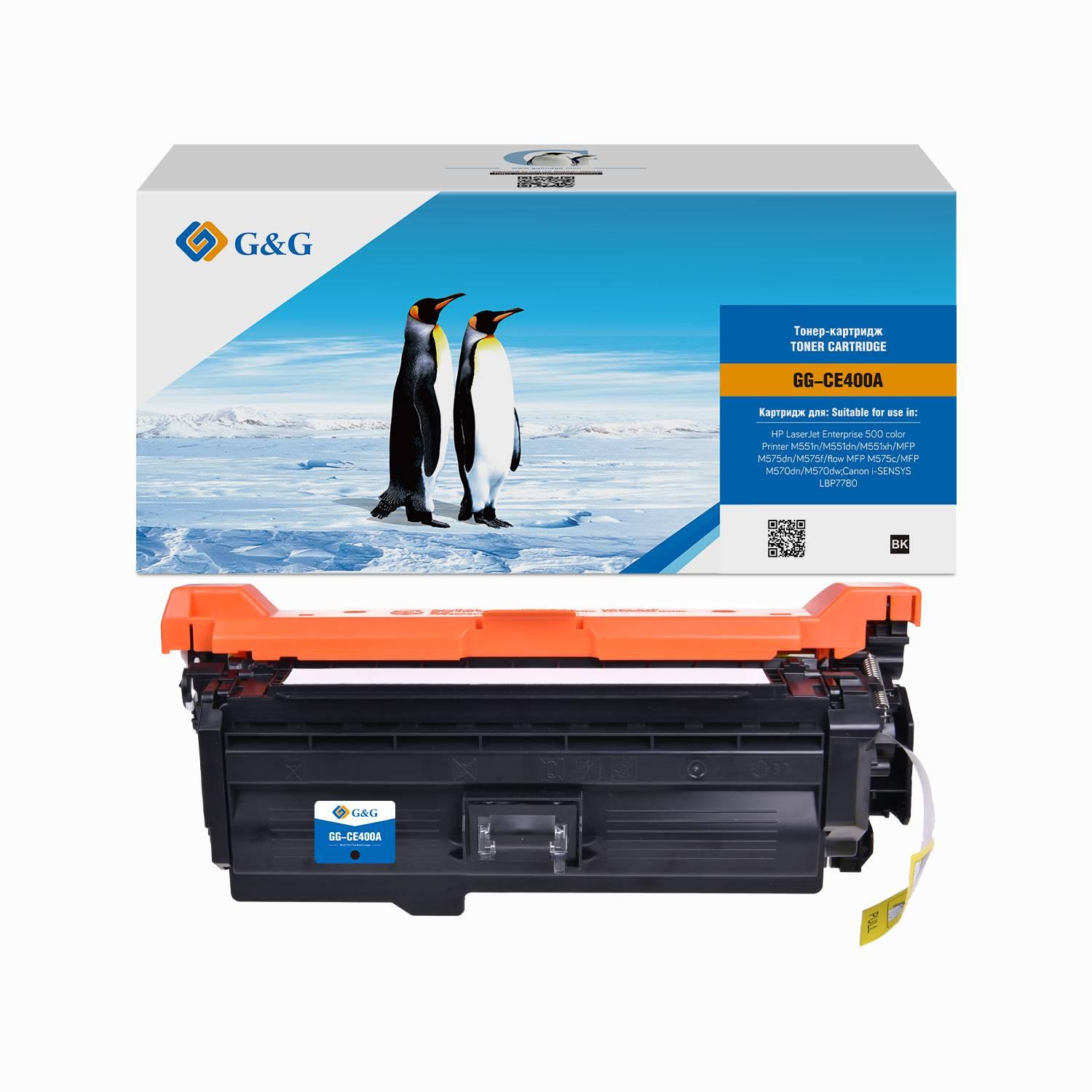 Картридж G&G, аналог HP CE400A/507A черный 5.5k с чипом, NT-PH507BK-B-S1