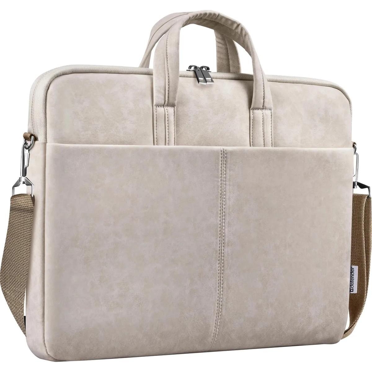 Defender Сумка для ноутбука Solid  15.6" PU кожа, бежевый, карман (26126)