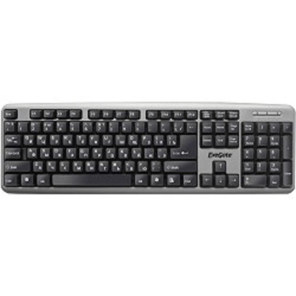 Exegate EX264086RUS Клавиатура Exegate LY-401, <USB, серебристый корпус, 104кл, Enter большой> Color box