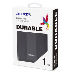 Внешний жесткий диск/ Portable HDD 1TB ADATA HD710 Pro (Black), IP68, USB 3.2 Gen1, 133x99x22mm, 270g /3 года/, AHD710P-1TU31-CBK