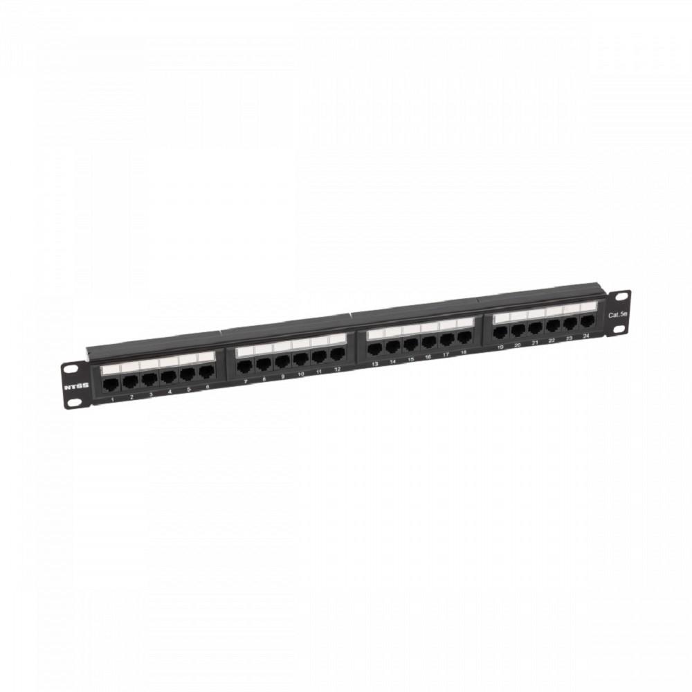 NTSS Патч-панель NTSS 24 UTP порта RJ45, cat.5е, 1U, Dual IDC, без органайзера NTSS-PP-1U-24-UTP-RJ45-5e-D