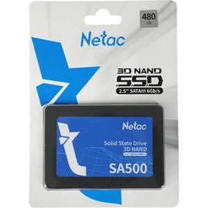 Накопитель SSD Netac SATA III 480GB SA500 2,5" TLC Retail (NT01SA500-480-S3X)