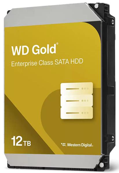 Жесткий диск Western Digital GOLD HDD SATA 12TB, 7200rpm, 512MB buffer, 512e, WD122KRYZ, 1 year