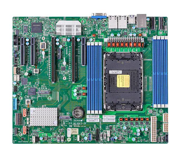 Системная плата/ MB Supermicro X13SEI-TF, 1xLGA-4677,Intel Xeon SP gen 4, Intel C741, 8x DDR5 4800/4400/4000 MHz. 2x10Gbe Base-T X550+1xMgmt LAN, 10xSATA3, 2xSATA-DOM, 4xUSB 3.2,  2xPCI-Ex16+3xPCI-E x8+2xMCIO x8, 2xM.2,  ATX, MBD-X13SEI-TF-B_bundle