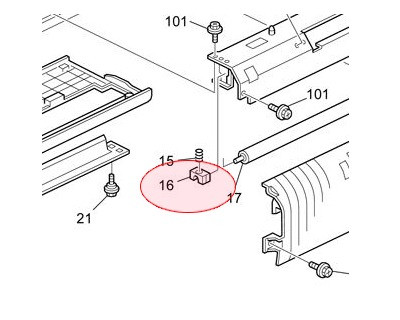 Втулка пластмассовая - CLEANING ROLLER Ricoh AA080351