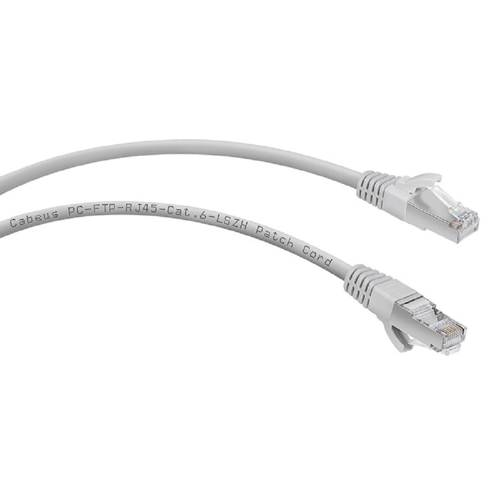 Cabeus PC-FTP-RJ45-Cat.6-3m-LSZH Патч-корд F/UTP, категория 6, 2xRJ45/8p8c, экранированный, серый, LSZH, 3м