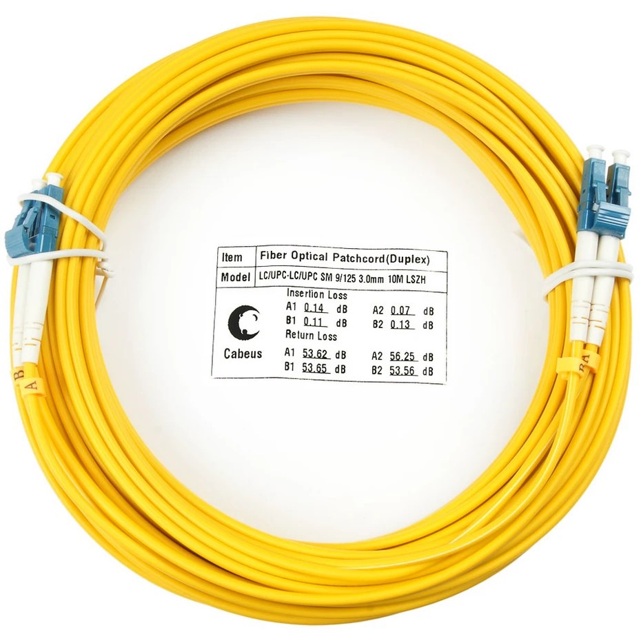 Cabeus FOP(d)-9-LC-LC-15m Шнур оптический duplex LC-LC 9/125 sm 15м LSZH