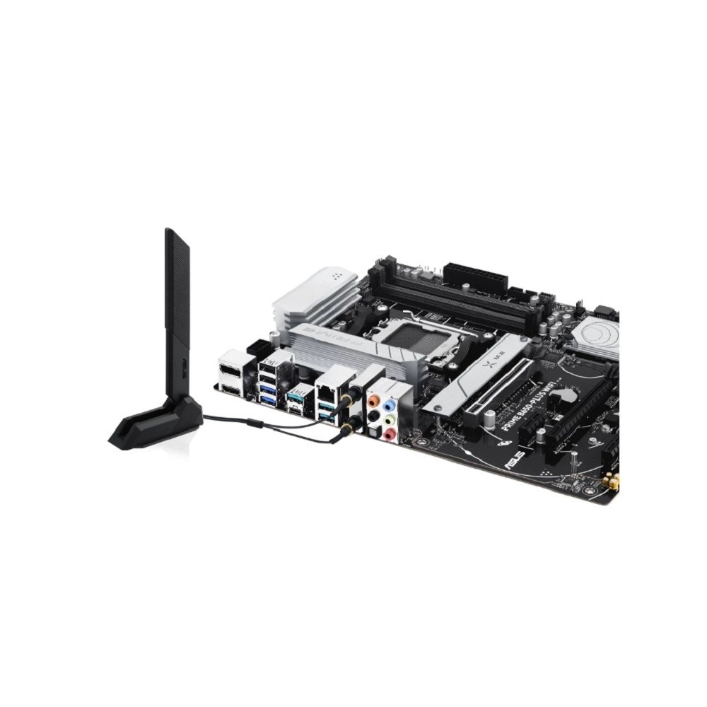 ASUS PRIME B650-PLUS WIFI (Socket AM5, ATX, 4xDDR5(128GB), DP/HDMI 2.1, 2xPCIe 4.0x16/2xPCIe 4.0, 1xLAN (2.5GbE), Wi-Fi 6E, 4xSATA 6Gb/s, 2xM.2, 1xM.2 E key, 1xType-C, 5xUSB 3.2, 2xUSB 2.0)90MB1KP0-M0, 90MB1KP0-M0EAY0