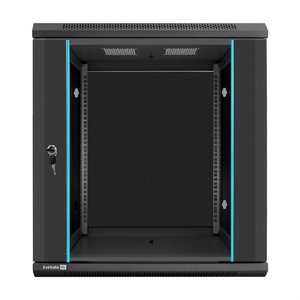 Exegate EX298610RUS Шкаф телекоммуникационный 19" настенный 12U ExeGate EC-WM-12U.600.G.BLACK (19”, 12U, 600x600x635mm (ШхГхВ), передняя дверь закаленное стекло, съемные боковые панели, пыле- и влагоз