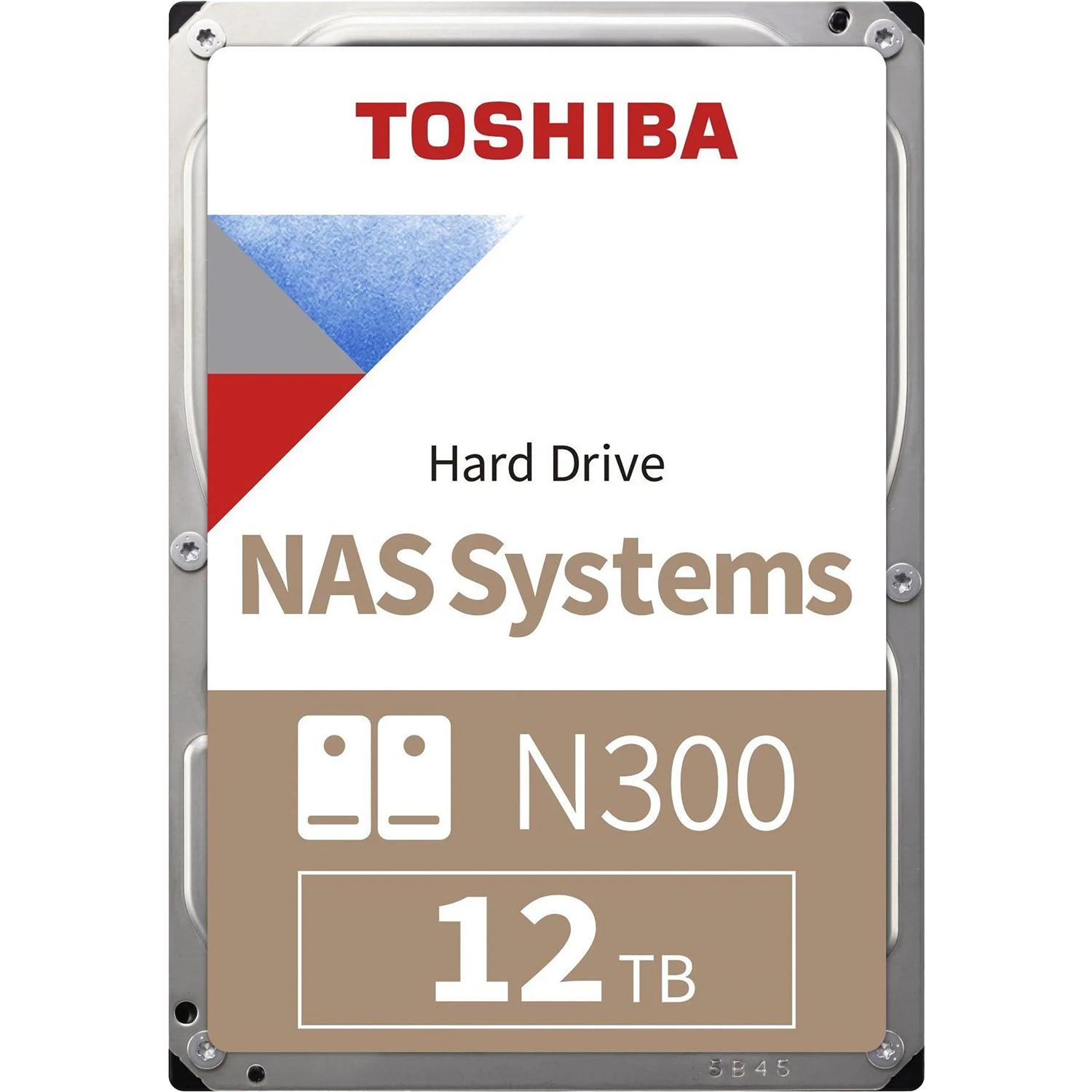 Жесткий диск/ HDD Toshiba N300 NAS SATA3 3.5" 12TB 7200 512Mb 6Gb/s 1 year warranty (replacement ST12000VN0008, WD120EFGX, WD120EFBX, WD101EFBX), HDWG51CXZSTA