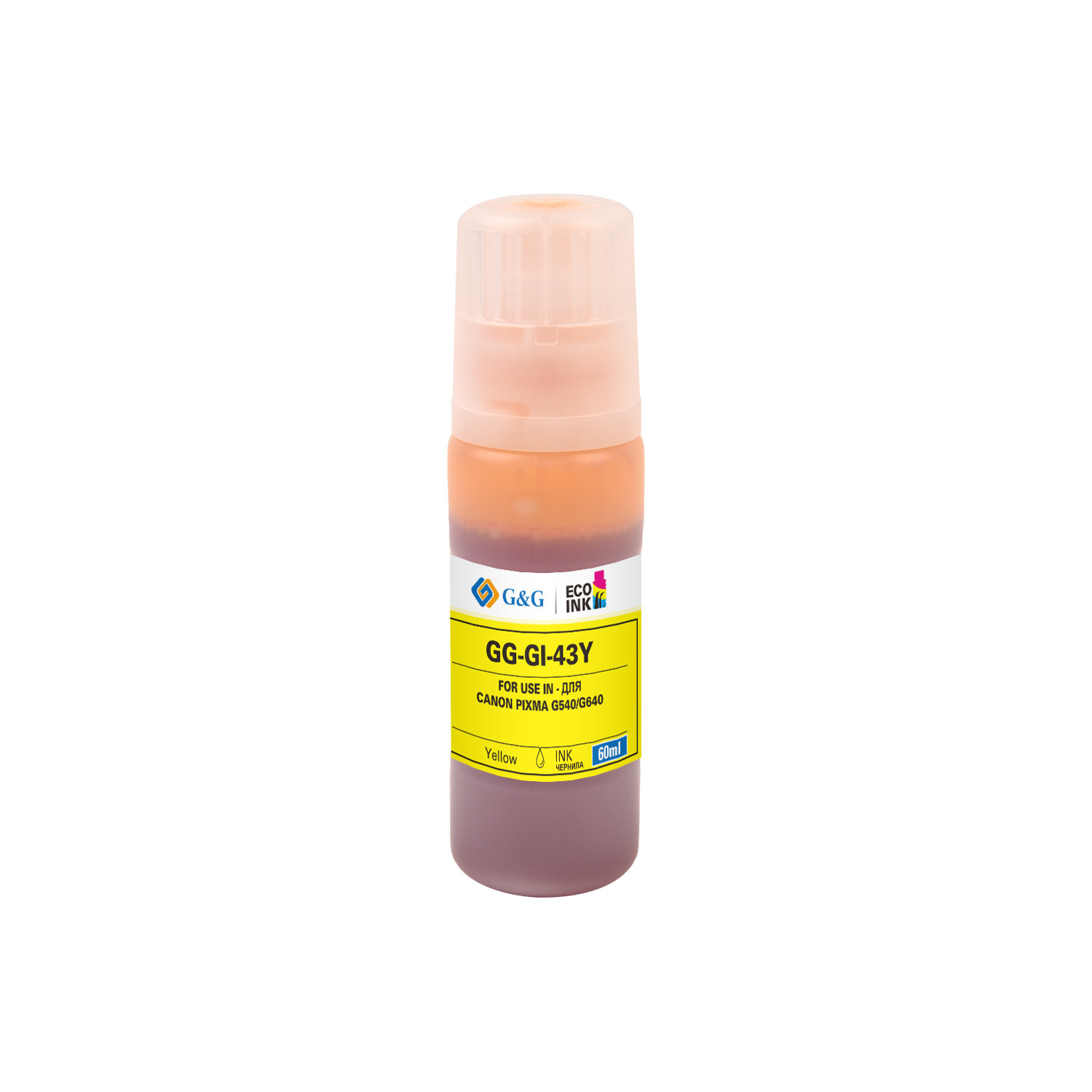 GG-GI-43Y G&G чернила желтые  для Canon Pixma G540/G640 60 ml