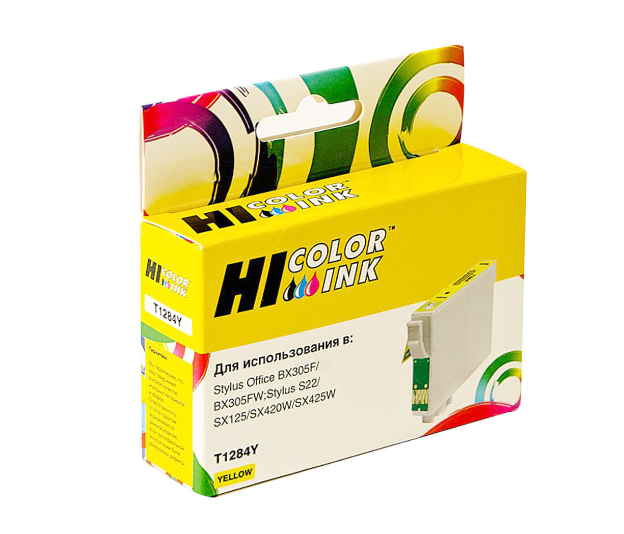 Картридж Hi-Black (HB-T1284) для Epson Stylus S22/SX125/SX420W/SX425W/BX305F, Y, T1284Y