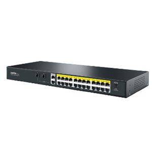 Коммутатор Netis P124GH (L2) 24x100Мбит/с 2x1Гбит/с 1xКомбо(1000BASE-T/SFP) 1SFP 24PoE 24PoE+ 360W неуправляемый