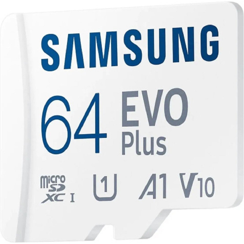 Micro SecureDigital 64GB Samsung Class 10 Evo Plus U1 (R/W 160 MB/s) + SD адаптер, MB-MC64SA/EU