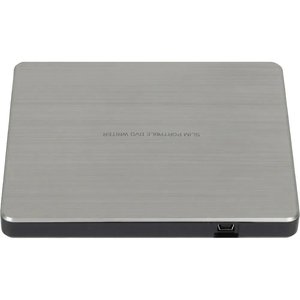 LG DVD-RW GP60NS60 ext. Silver Slim Ret. USB2.0 (совместим с 3.0), GP60NS60.AUAE12S