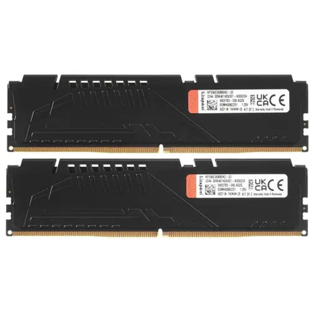 Kingston DDR5 DIMM 32GB 5600 FURY Beast Black EXPO (Kit 2*16gb) 1RX8 36-38-38 1.25V KF556C36BBEK2-32