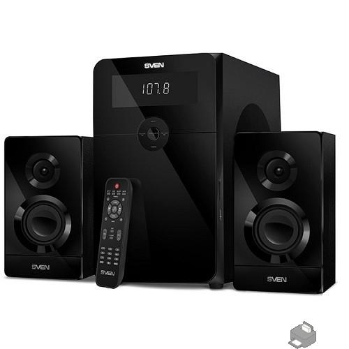 SVEN AC MS-2250, черный (80Вт, FM-тюнер, USB/SD, дисплей, ПДУ, Bluetooth), SV-016722