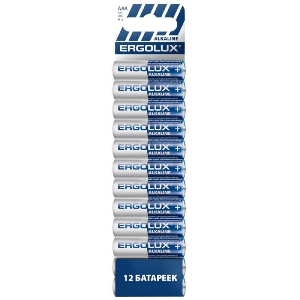 Ergolux Alkaline  BP12 LR03  (ПРОМО, LR03 BP12, мизинчиковая батарейка ААА 1.5В) (12шт. в уп-ке), 15198